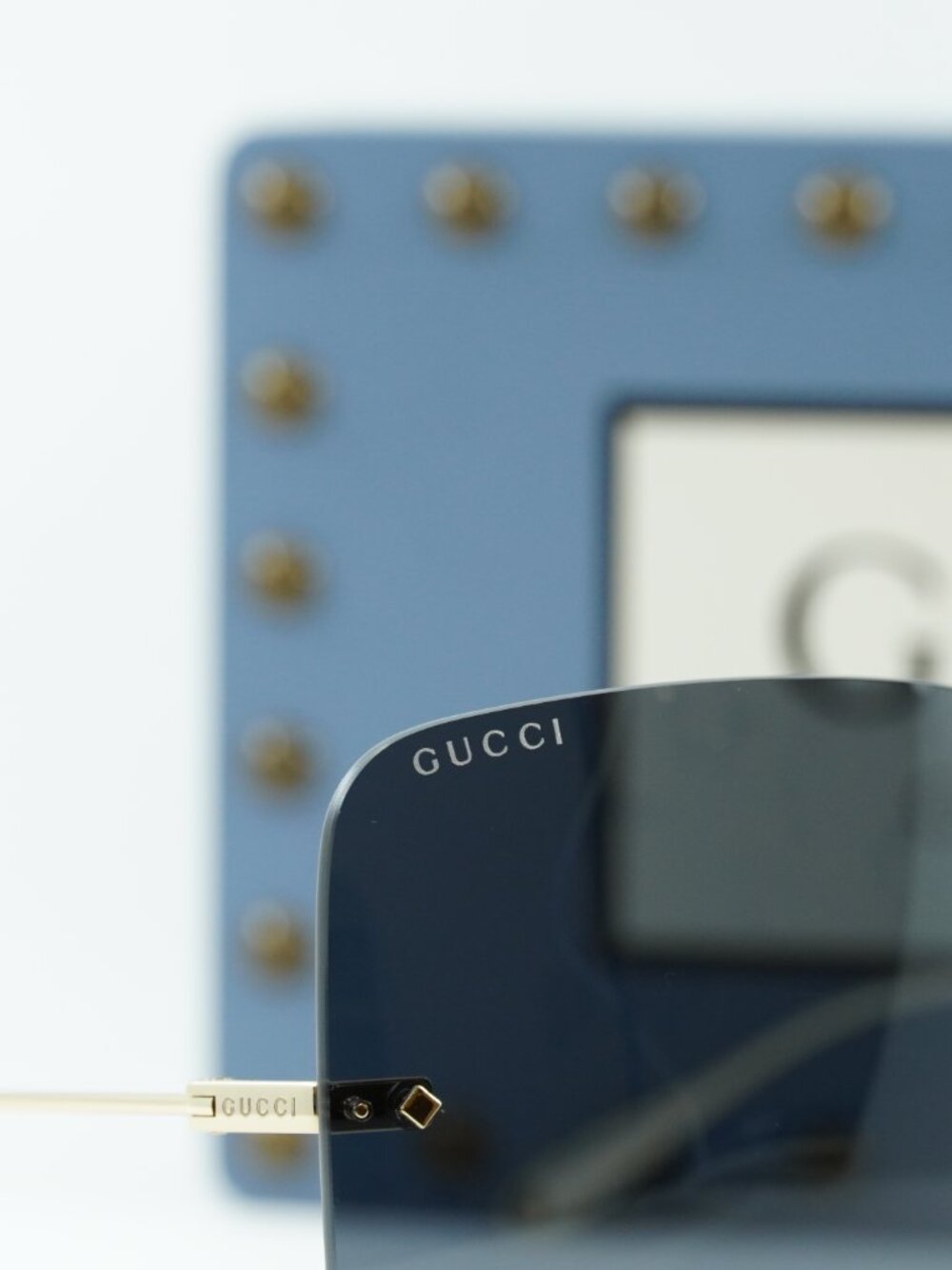 Gucci GG1147S 001 Butterfly Sunglasses - Gold\Grey - Picture 4 of 10